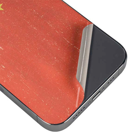 Chinese Flag Distressed iPhone 15 Pro Skin